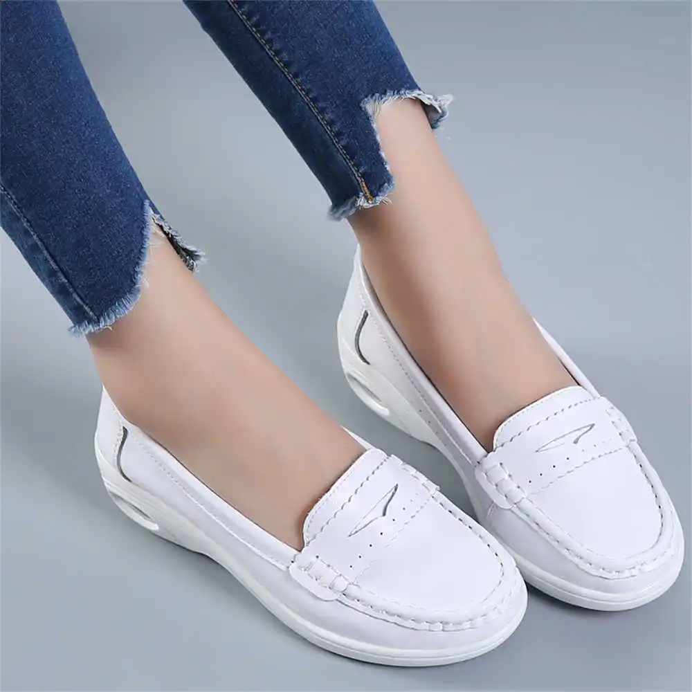 Resale Women'S Formal Wear - 남녀공용 두꺼운 밑창 슬립온 화이트 트레이너,