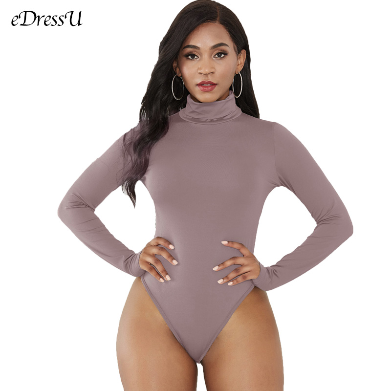 Turtleneck Bodysuit Office - 여성 바디 슈트 터틀넥 가을 봄