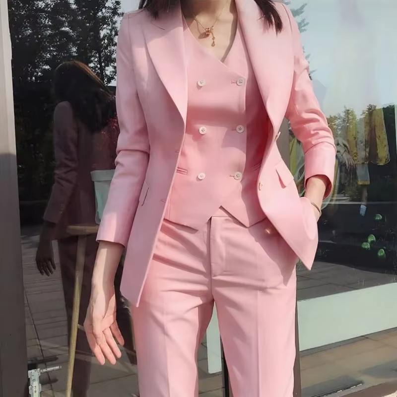 Women Formal Wear Vest - 여성 고급 정장 3피스 슬림핏 맞춤
