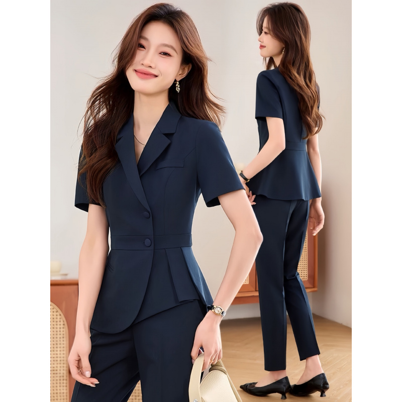 Women'S Formal Wear Stores - 네이비 블루 여성용 얇은 전문직 정장2025신상