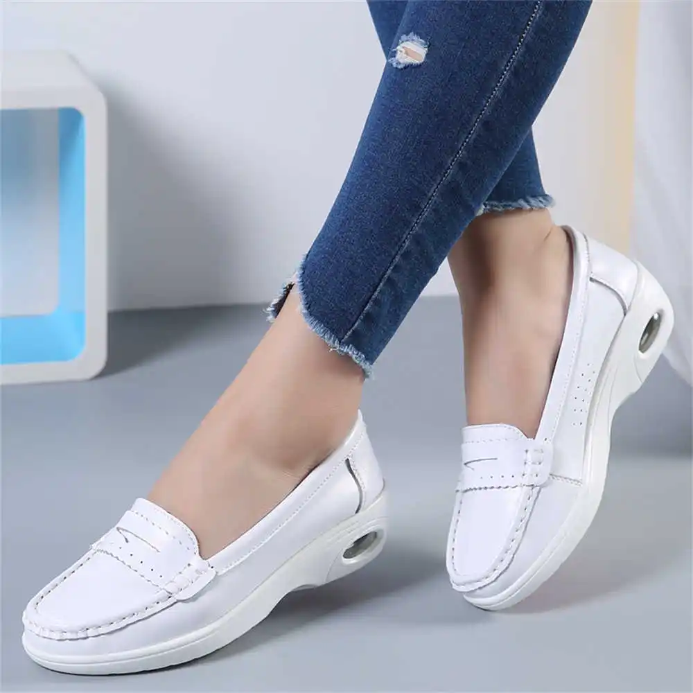 남녀공용 두꺼운 밑창 슬립온 화이트 트레이너, 플랫 슈 - Resale Women'S Formal Wear 리뷰 및 가격