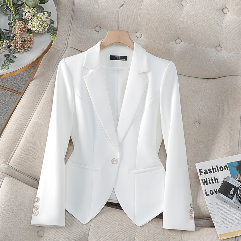 새로운 패션 여성 정장 블레이저 여성 레드 화이트 블랙 - Formal Winter Wear Women Jacket 리뷰 및 가격