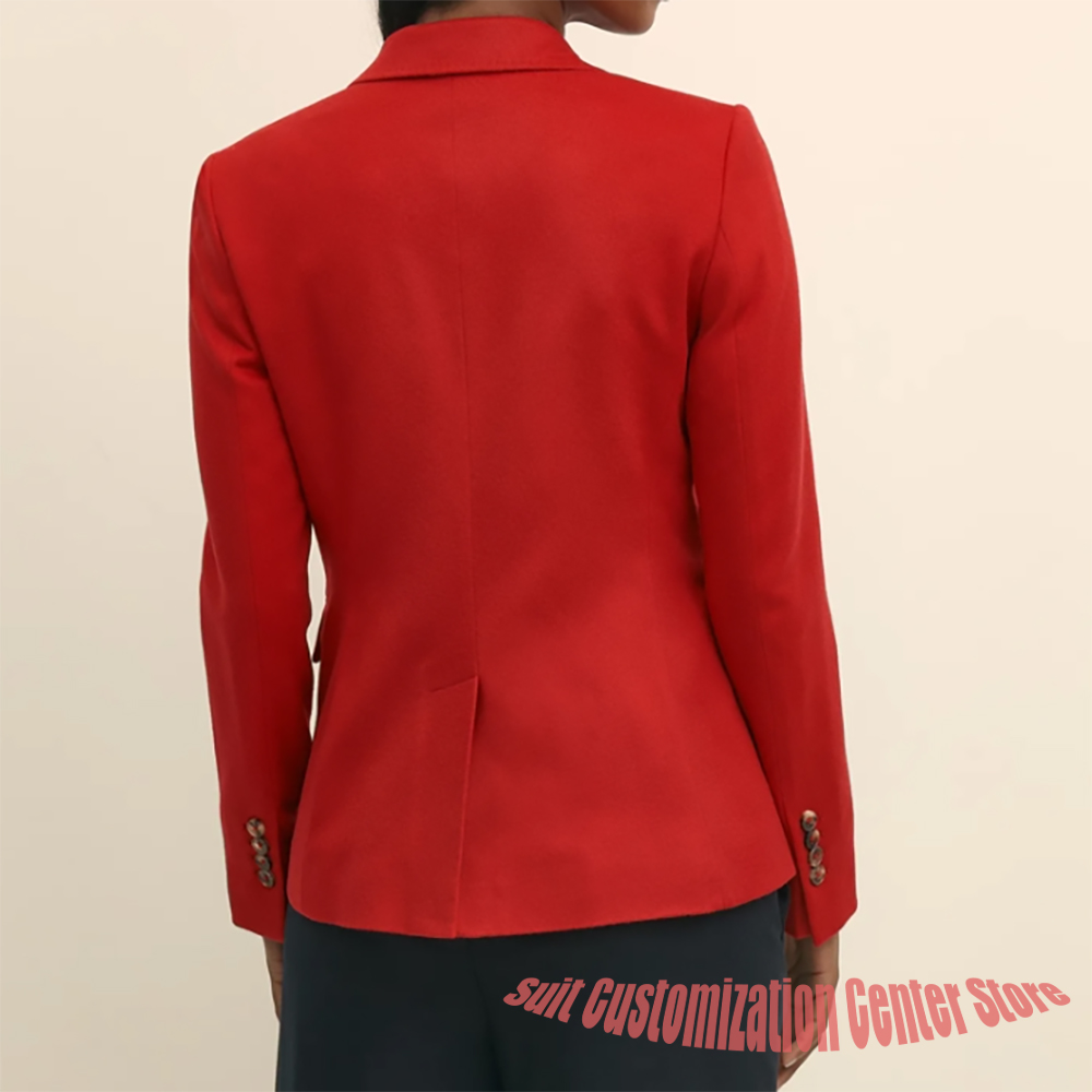여성용 네이비 울 의류 싱글 브레스티드 투피스 (재킷+ - Formal Winter Wear Women Jacket 리뷰 및 가격
