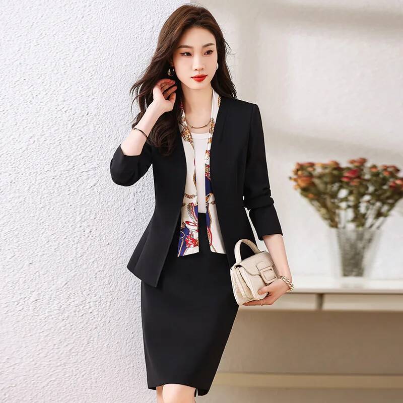 스커트와 재킷이 포함된 여성 정장 비즈니스 슈트 OL  - Formal Winter Wear Women Jacket 리뷰 및 가격