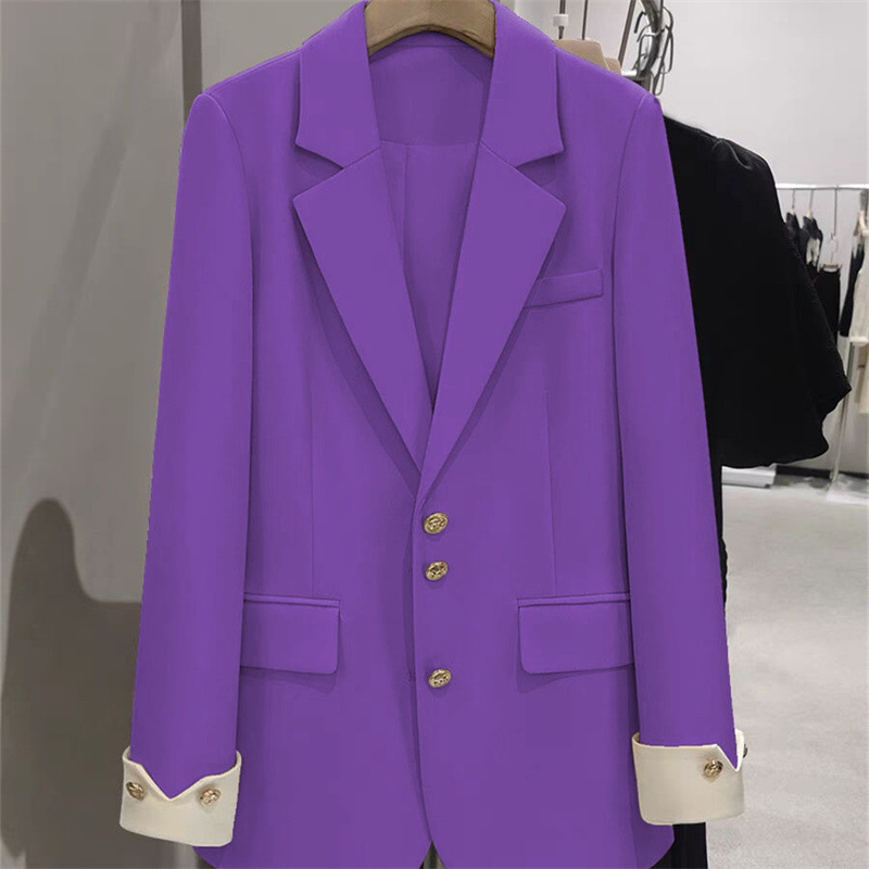 패션 숙녀 블레이저 컬러 블록 긴 소매 여성 비즈니스  - Formal Winter Wear Women Jacket 리뷰 및 가격