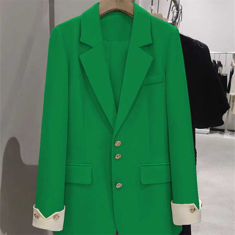 패션 숙녀 블레이저 컬러 블록 긴 소매 여성 비즈니스  - Formal Winter Wear Women Jacket 리뷰 및 가격