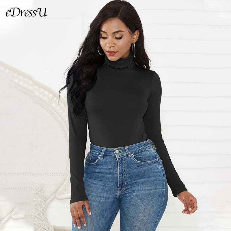 여성 바디 슈트 터틀넥 가을 봄 바디 슈트 긴 소매 R - Turtleneck Bodysuit Office 리뷰 및 가격