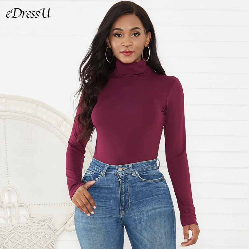 여성 바디 슈트 터틀넥 가을 봄 바디 슈트 긴 소매 R - Turtleneck Bodysuit Office 리뷰 및 가격