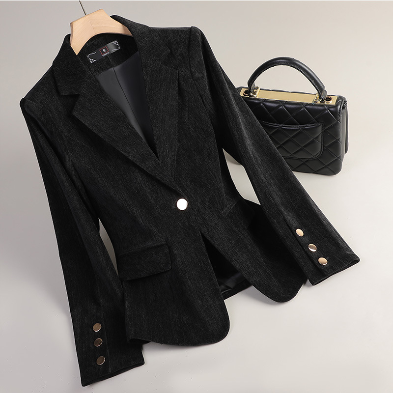 옐로우 골드 벨벳 블레이저 여성 가을 ​​겨울 캐주얼  - Formal Winter Wear Women Jacket 리뷰 및 가격