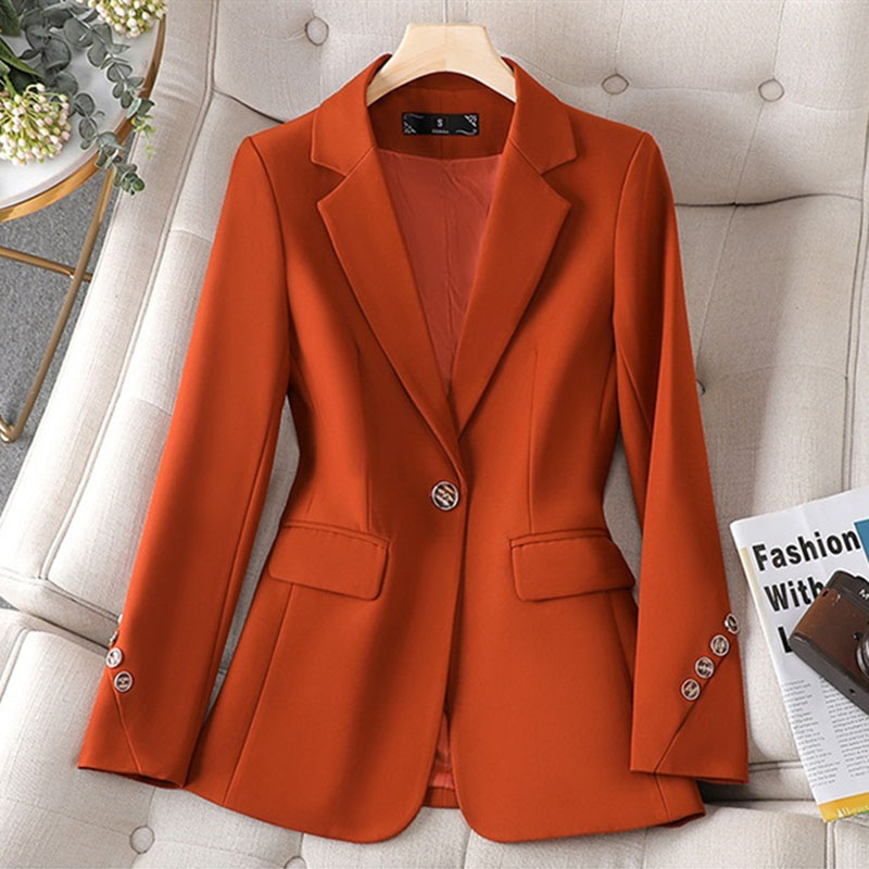 고품질 숙녀 블레이저 자켓 여성 솔리드 긴 소매 비즈니 - Formal Winter Wear Women Jacket 리뷰 및 가격