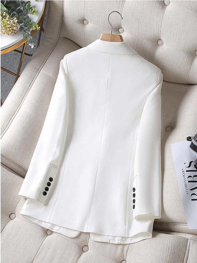 새로운 패션 여성 정장 블레이저 여성용 흰색 검정색 긴 - Formal Winter Wear Women Jacket 리뷰 및 가격