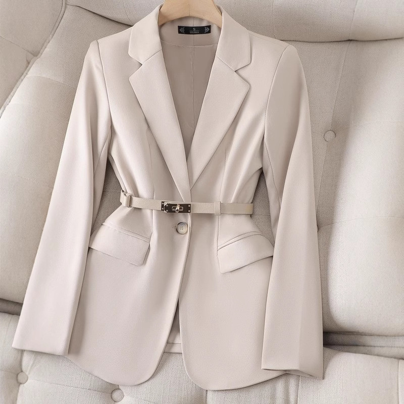 오피스 레이디 블레이저 여성 재킷 긴 소매 싱글 버튼  - Formal Winter Wear Women Jacket 리뷰 및 가격