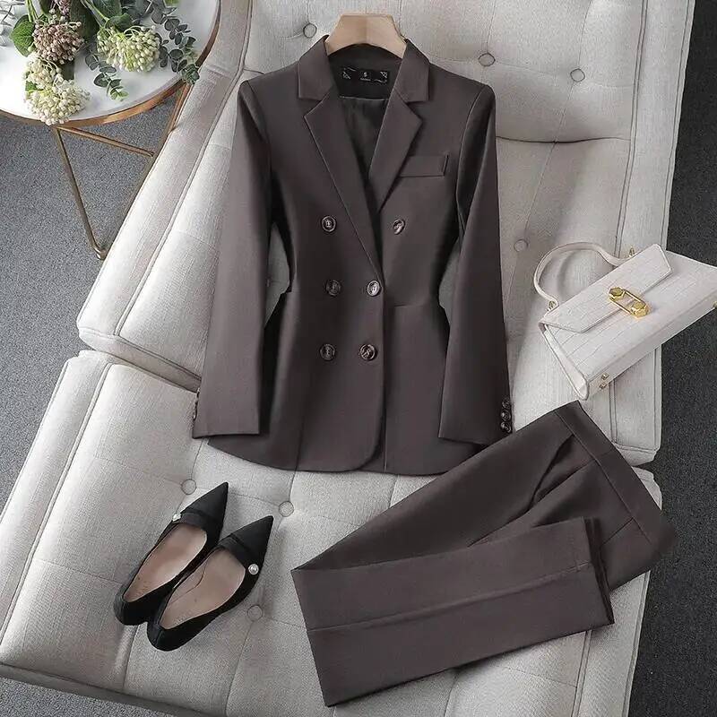 정장 여성 비즈니스 정장 바지와 재킷 코트 OL 스타일 - Formal Winter Wear Women Jacket 리뷰 및 가격
