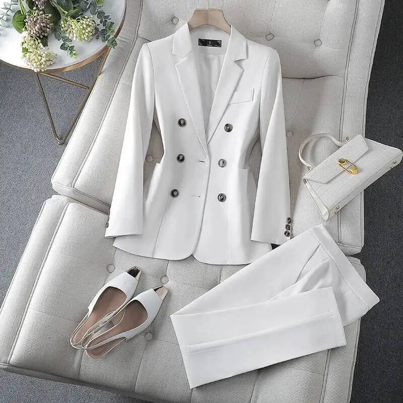 정장 여성 비즈니스 정장 바지와 재킷 코트 OL 스타일 - Formal Winter Wear Women Jacket 리뷰 및 가격