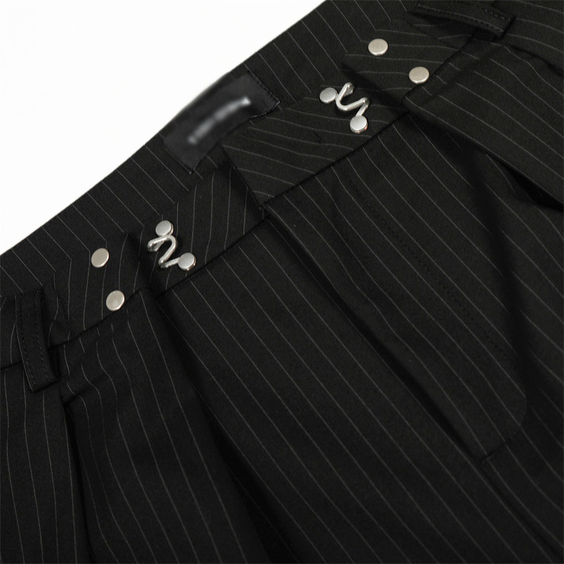 남성용 핀스트라이프 와이드 레그 드레스 팬츠 루즈핏 빈 - Tailored Trouser Wide 리뷰 및 가격