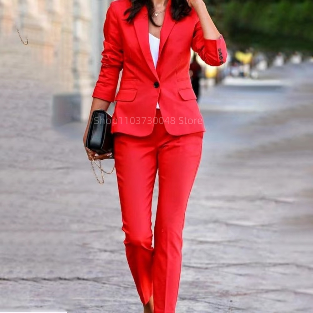 패션 오피스 여성 블레이저 및 바지 정장 세트, 화이트 - Formal Wear Women Us 리뷰 및 가격