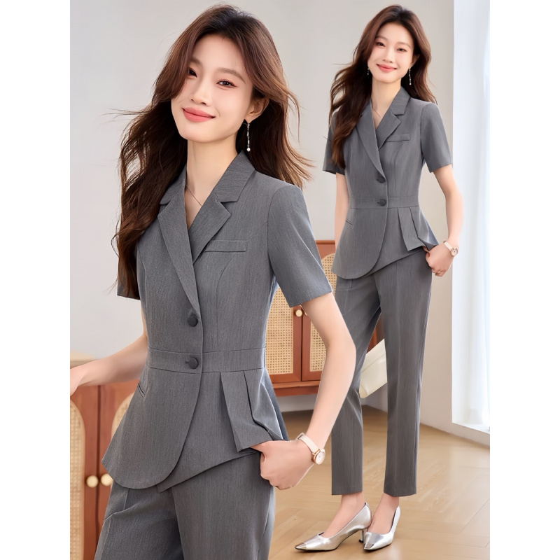 네이비 블루 여성용 얇은 전문직 정장2025신상 여름  - Women'S Formal Wear Stores 리뷰 및 가격